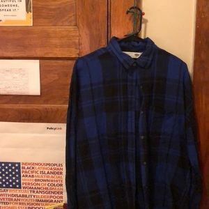 Deep Blue Boyfriend Flannel